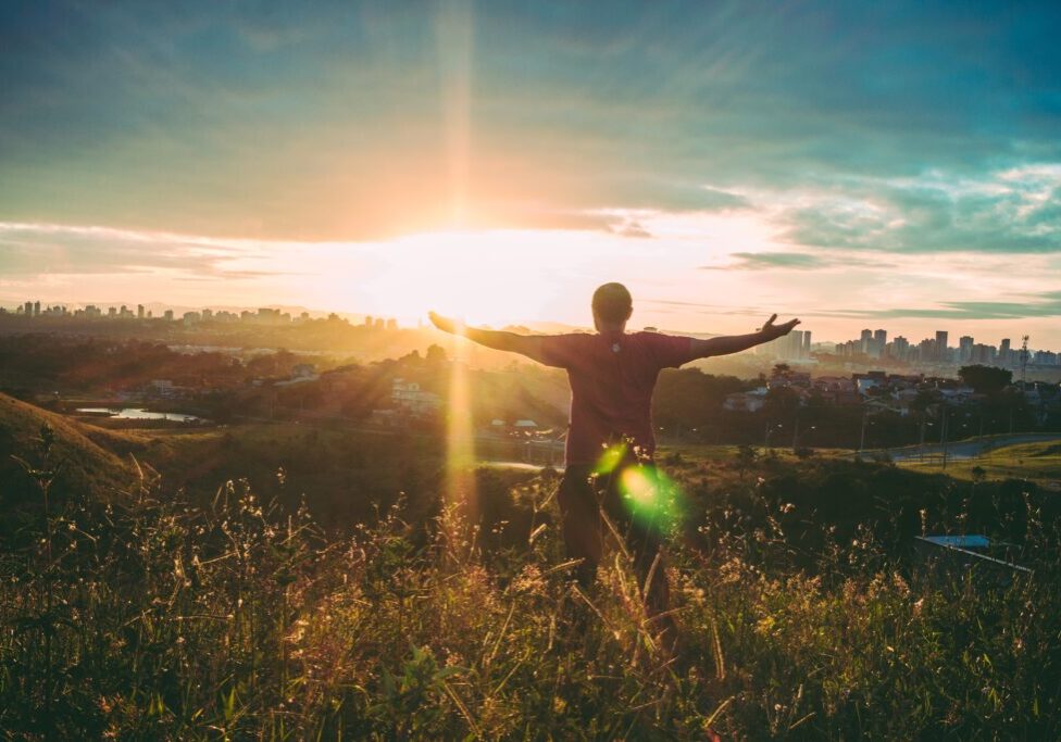 homme, soleil, paysage homme, soleil, paysage
